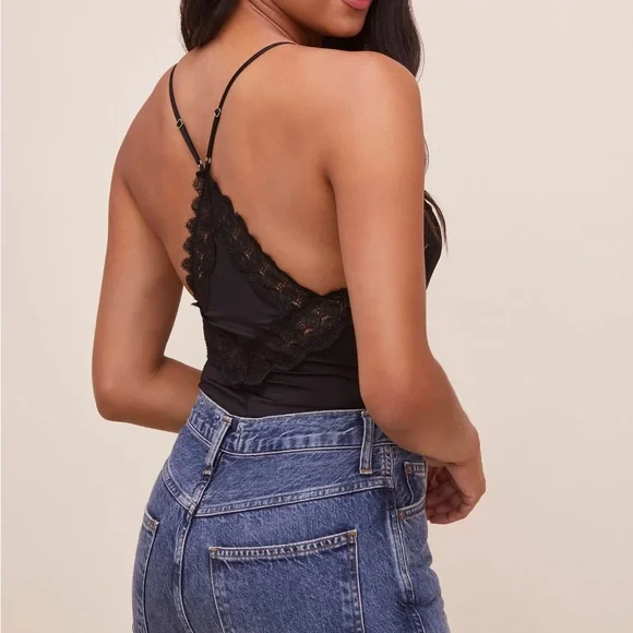 ASTR Lace Inset Bodysuit - Picture 3 of 3